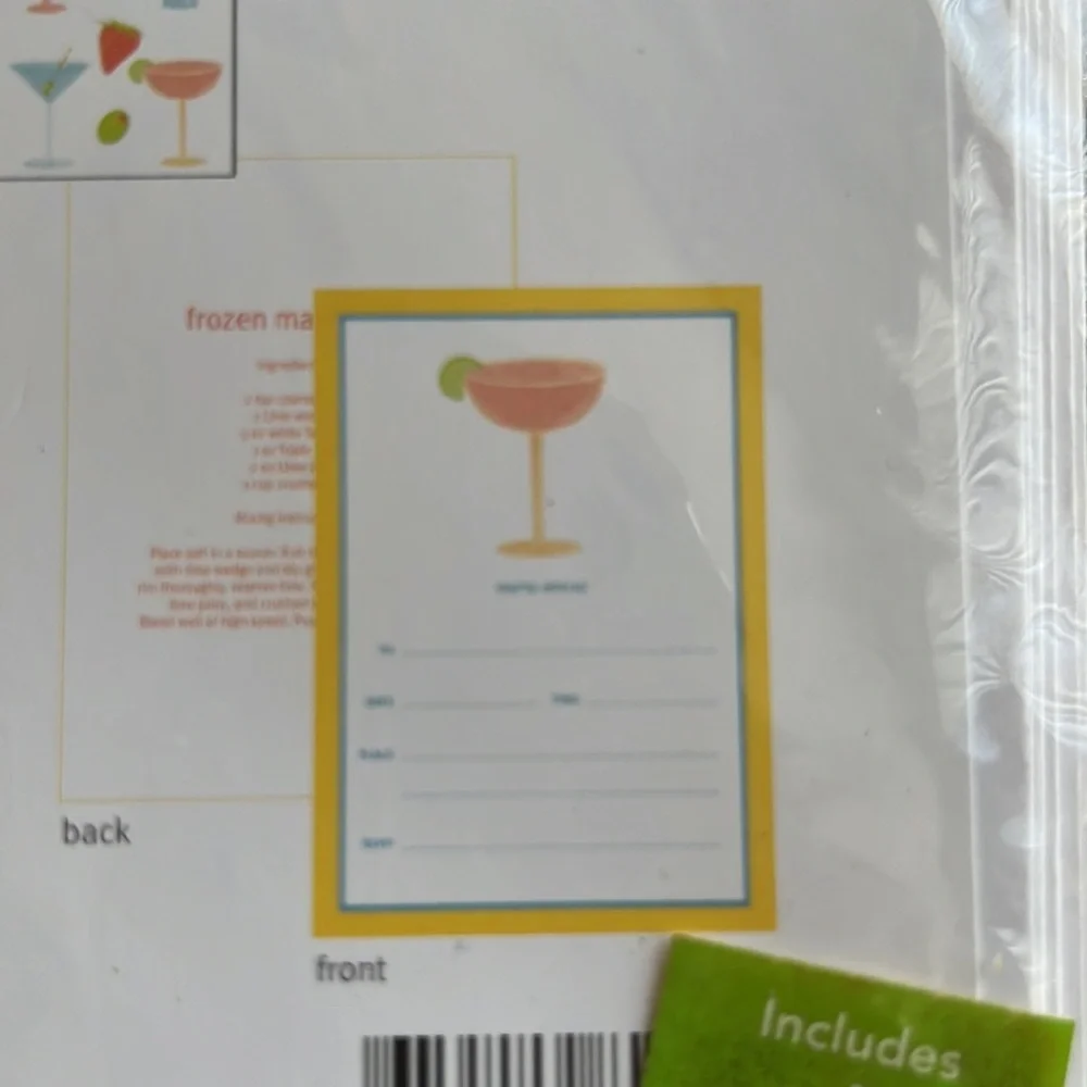 tropical drink party invitations! 4 designs 12 total. Super cute brand new!